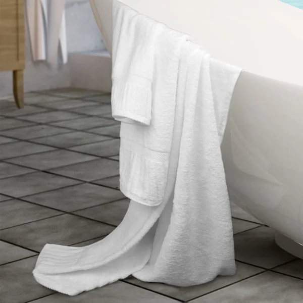 Bath Sheet / Pool Towel – White Oxford Signature Towel in US